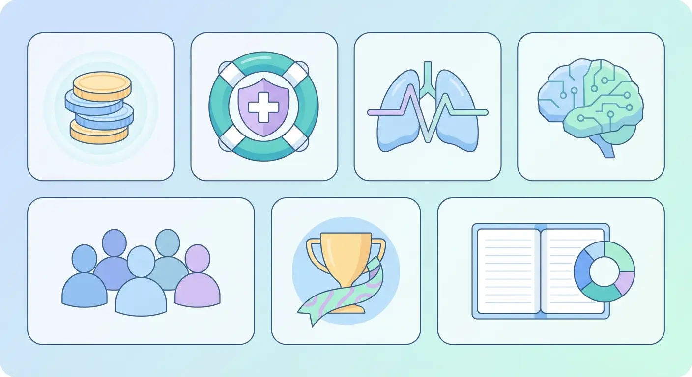 Best quit smoking app 2026 feature comparison showing seven evidence-based tools including savings tracking, SOS craving support, AI coaching, and community accountability