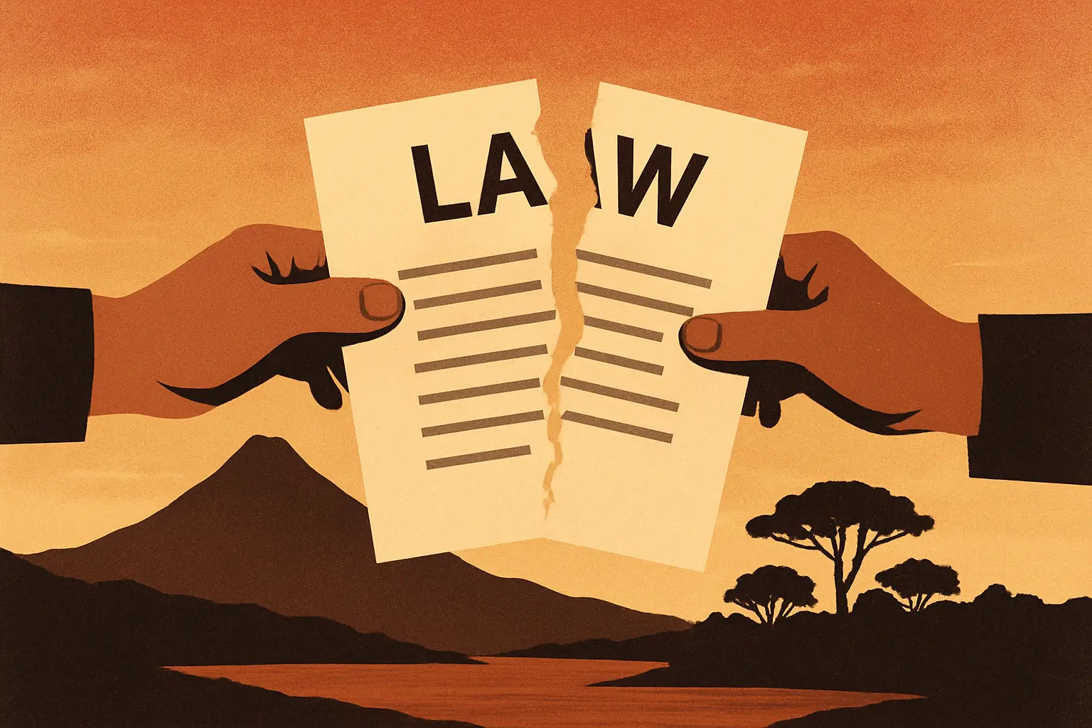 Conceptual illustration of a repealed law document, representing New Zealand overturning its generational smoking law
