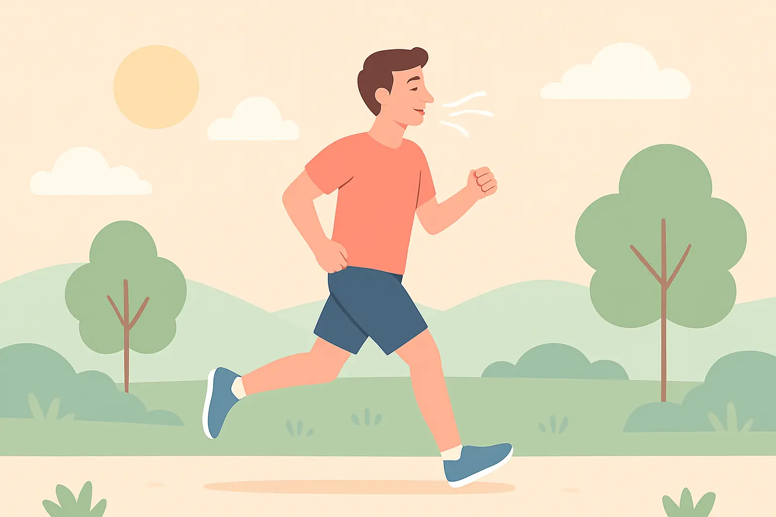 Person jogging outdoors, representing regular exercise as the strongest-evidenced support for lung recovery after quitting