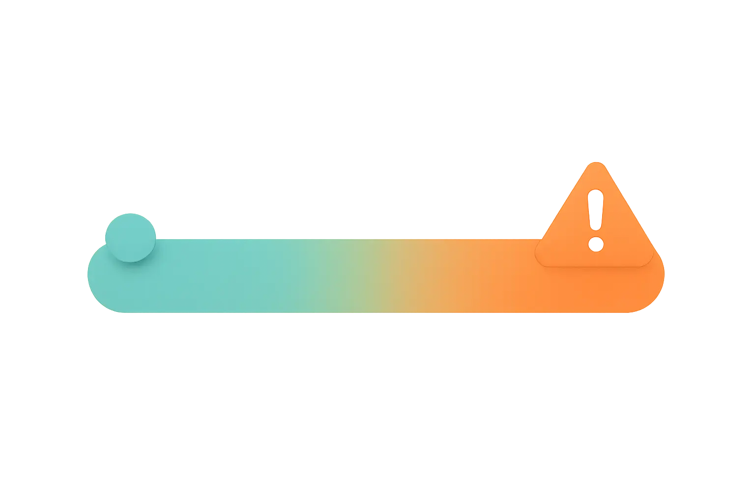 Illustration of a severity scale with nicotine withdrawal marked at the uncomfortable end and a separate marker at the medically dangerous end