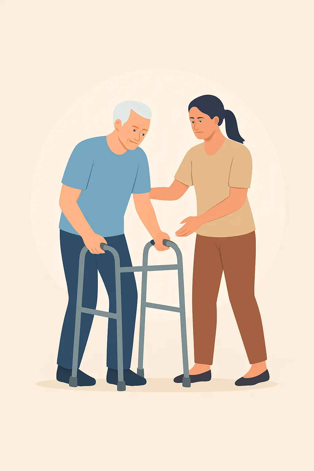 Person doing rehab exercises with a physical therapist after knee or hip replacement surgery