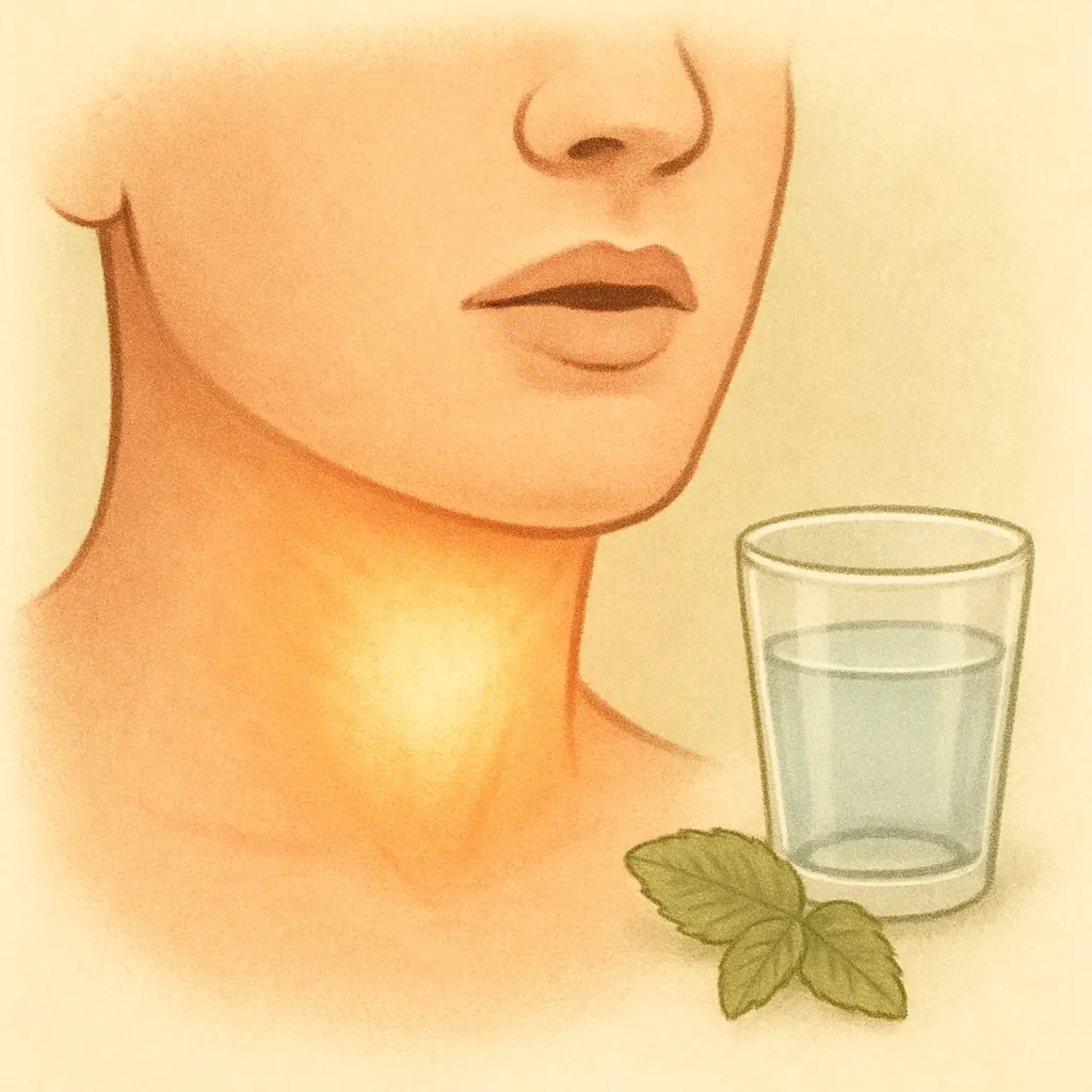 Illustration representing mouth and throat healing changes after quitting vaping
