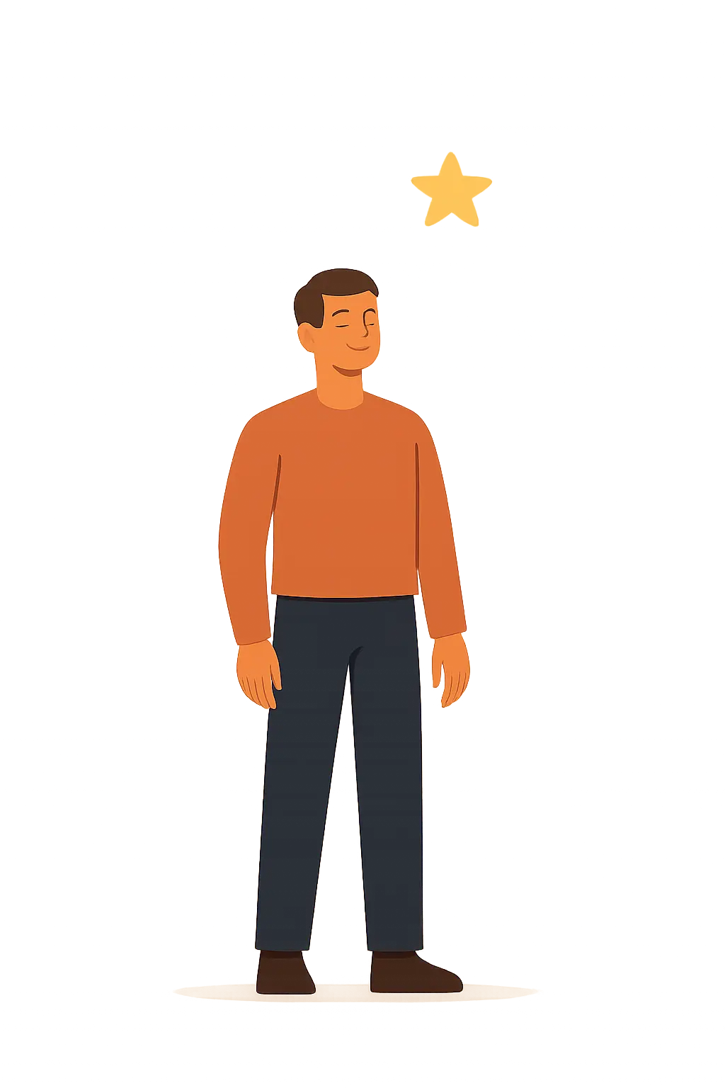 Person using a positive affirmation to stay confident while quitting smoking