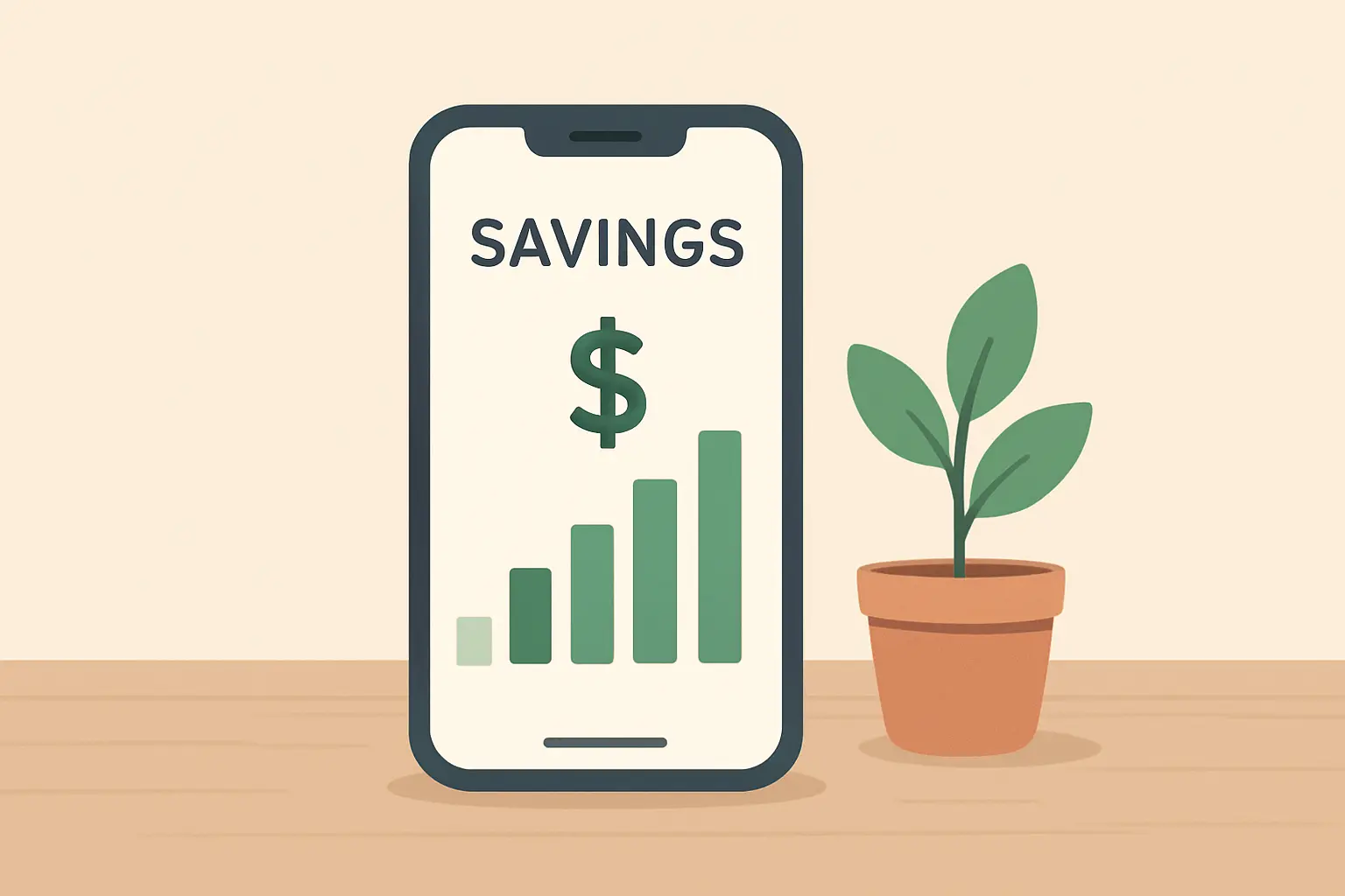 Smartphone showing a savings dashboard tracking money saved from quitting vaping