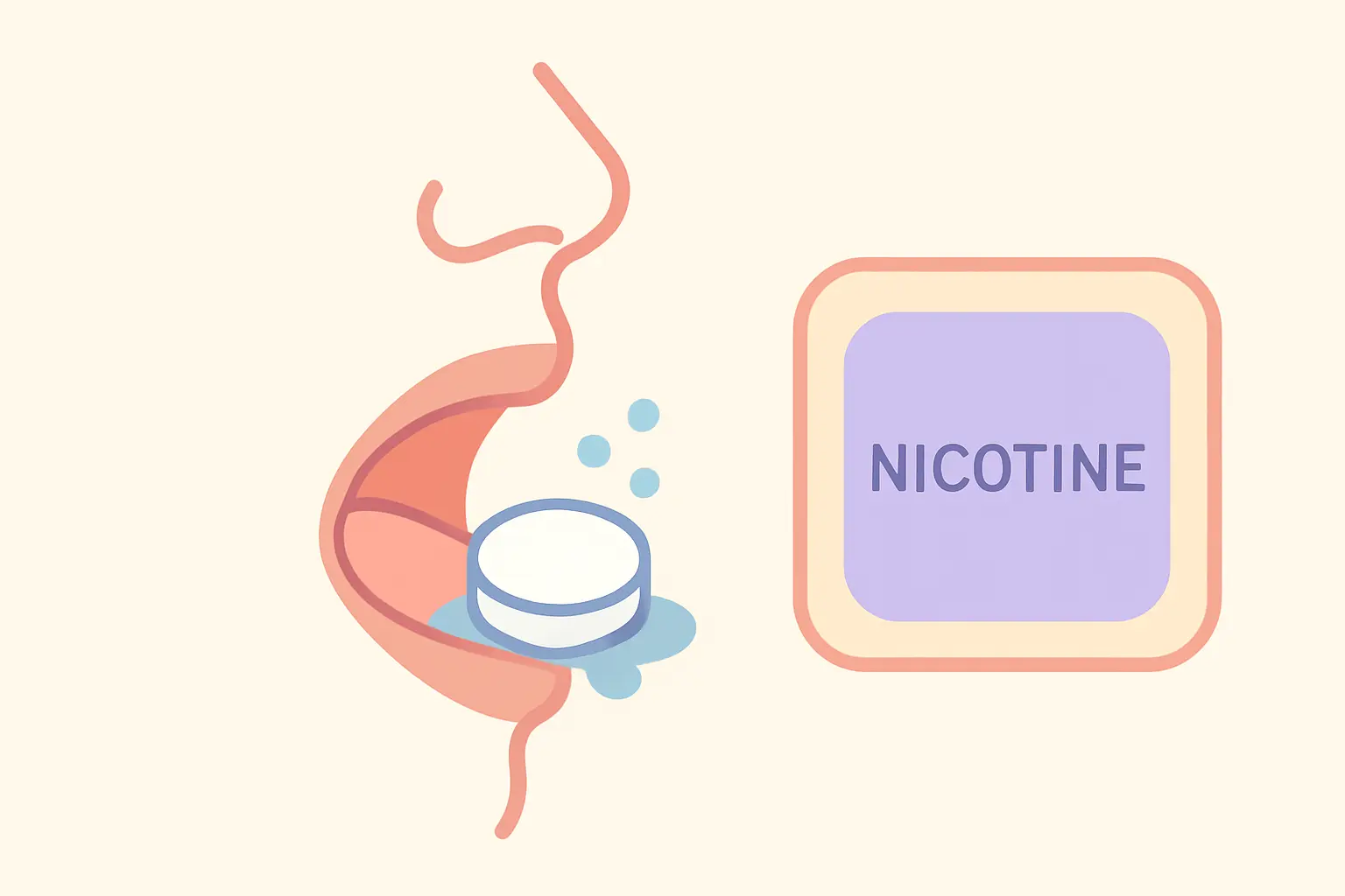 Nicotine lozenge and patch shown as NRT options for someone quitting chewing tobacco