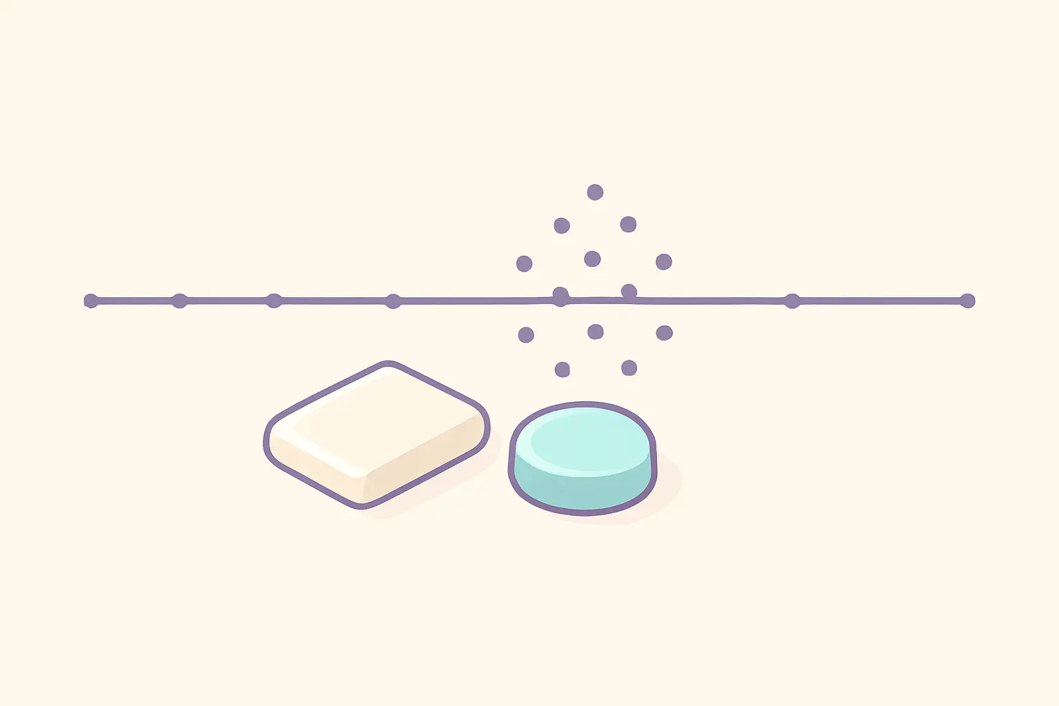 Illustration of a daily timeline with rescue nicotine dose markers clustered in one afternoon hour, showing the craving pattern a log reveals