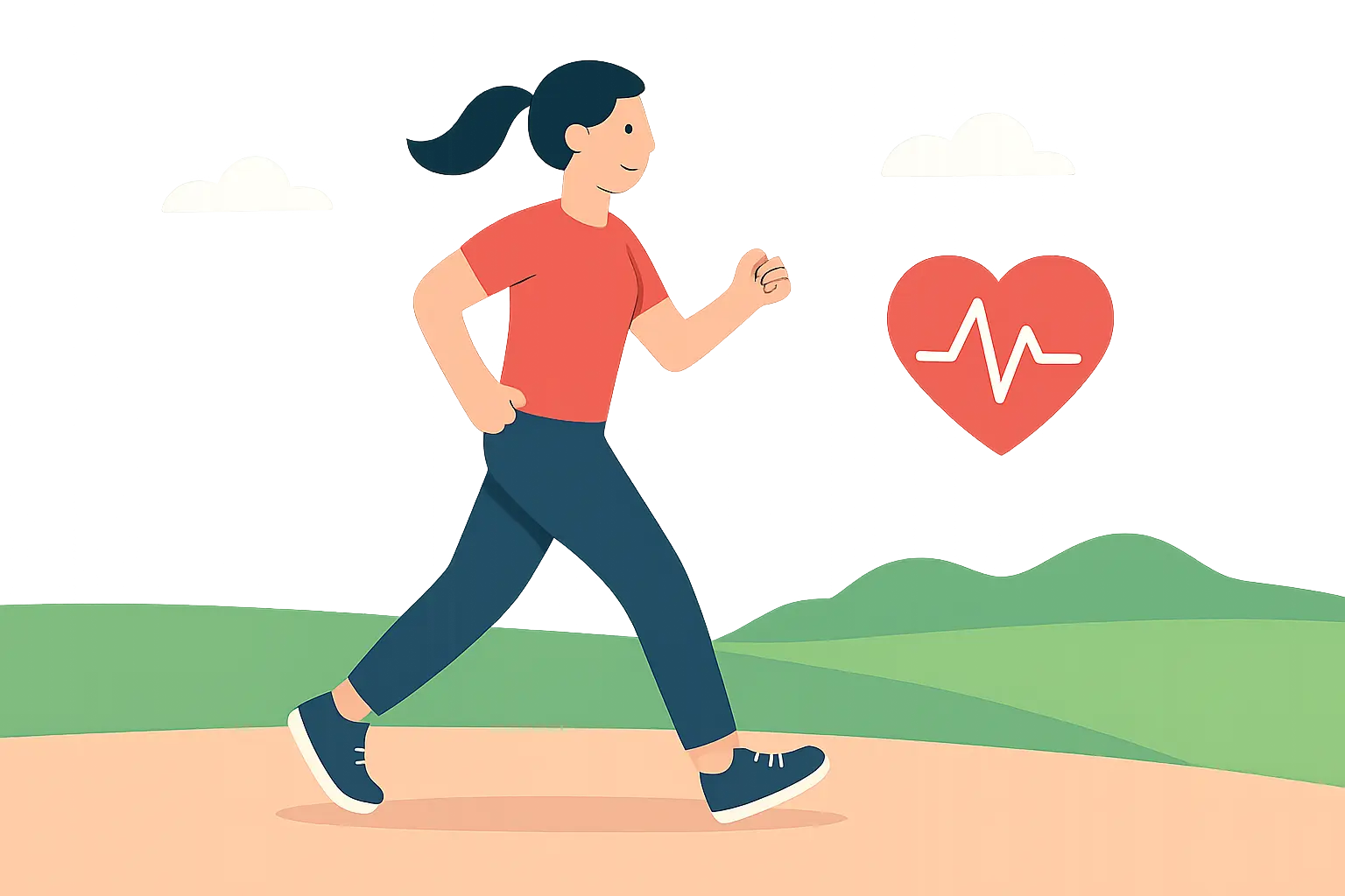 Person walking outdoors representing supervised exercise therapy for circulation and leg health