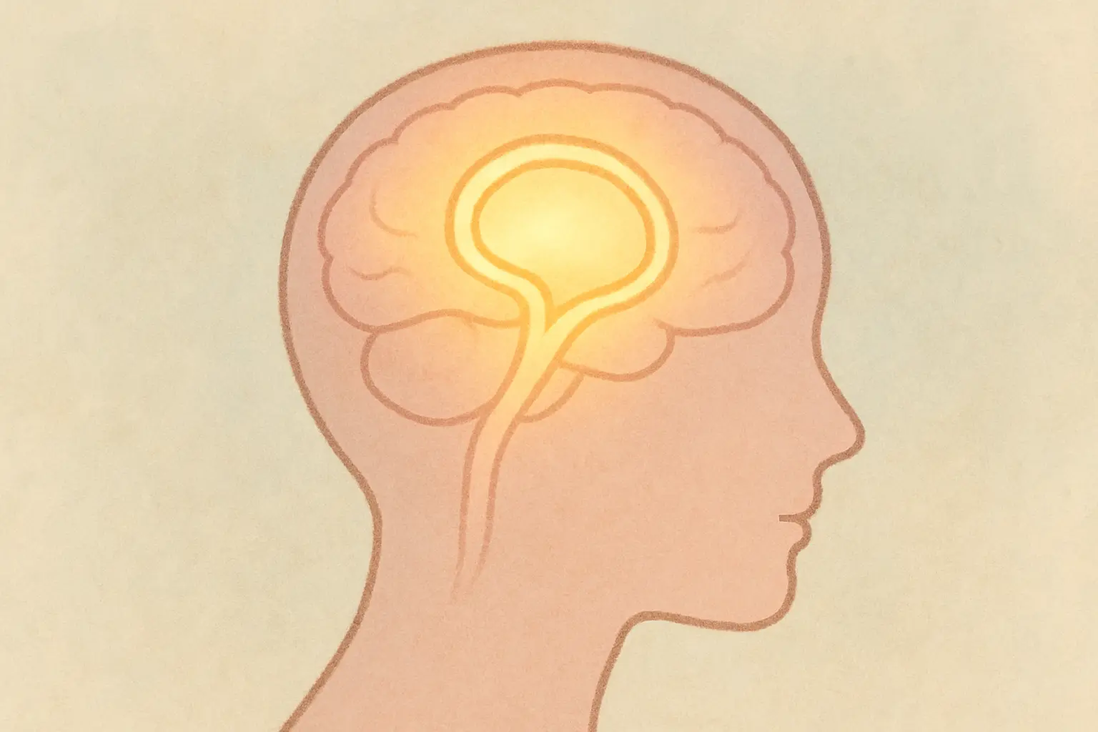 Illustration of a brain with a dimmed reward pathway representing lower dopamine signaling after quitting smoking