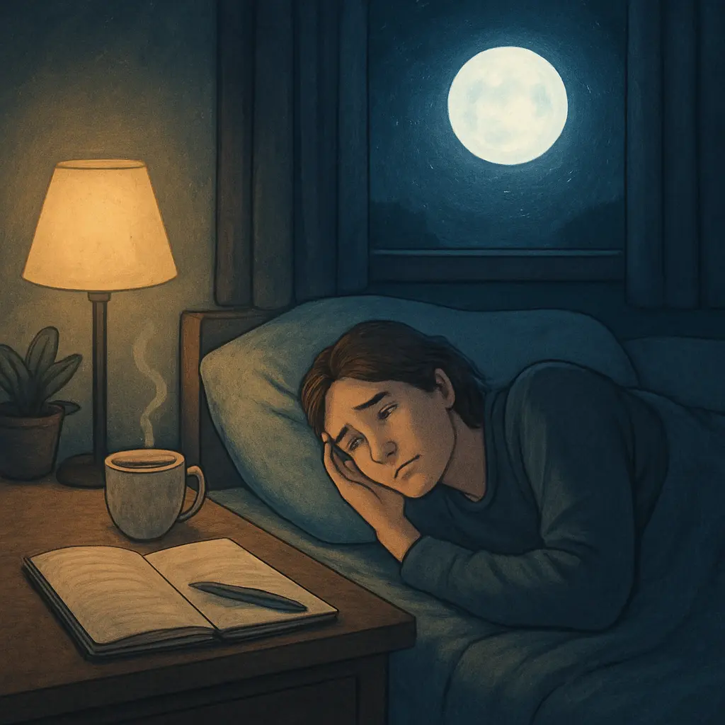 Person managing sleep disruption at night during combined tobacco and cannabis withdrawal