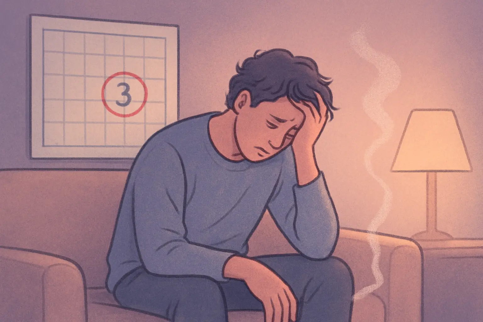 Person feeling overwhelmed on day three of quitting smoking, the hardest day of nicotine withdrawal