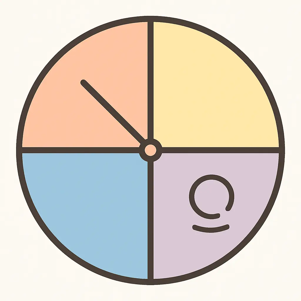 Illustration of a clock face divided into four blocks with the afternoon block shaded darkest, showing how to plan a 24-hour quit day in stages