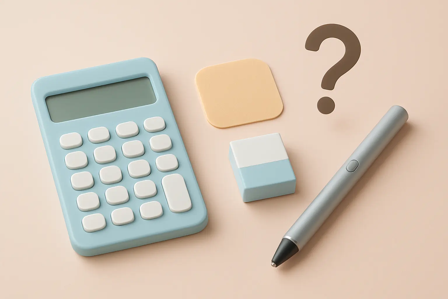 Illustration of a calculator beside a nicotine patch, a medicine box and a laser pen with a question mark, showing how to work out the cost per successful quit for different quit smoking methods